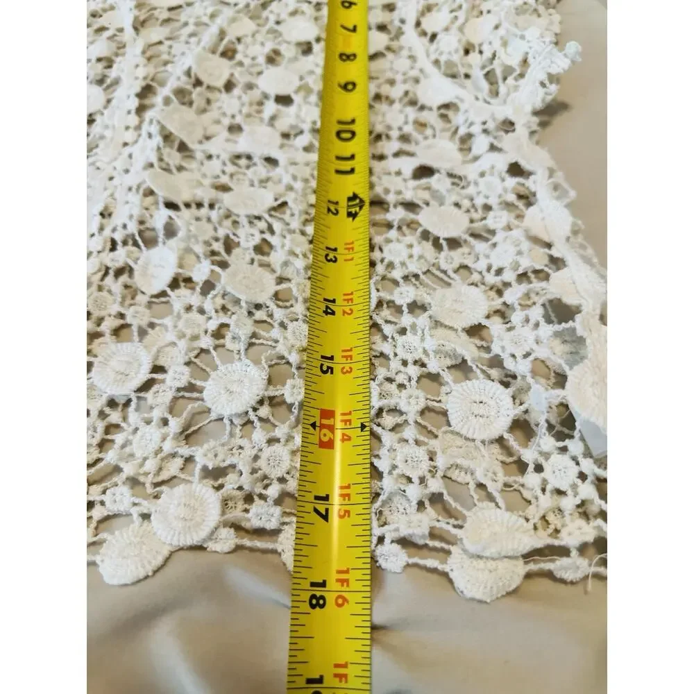 NWT Just Love Crochet Boho Bolero White Cardigan Shrug Medium Festival Summer